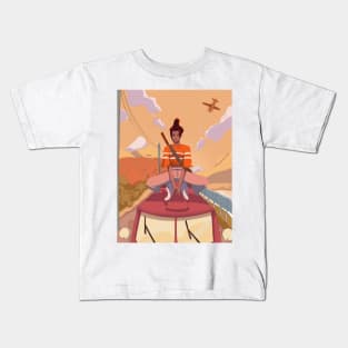 A Free Bus Ride (with background) Kids T-Shirt